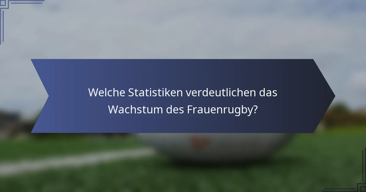 Welche Statistiken verdeutlichen das Wachstum des Frauenrugby?