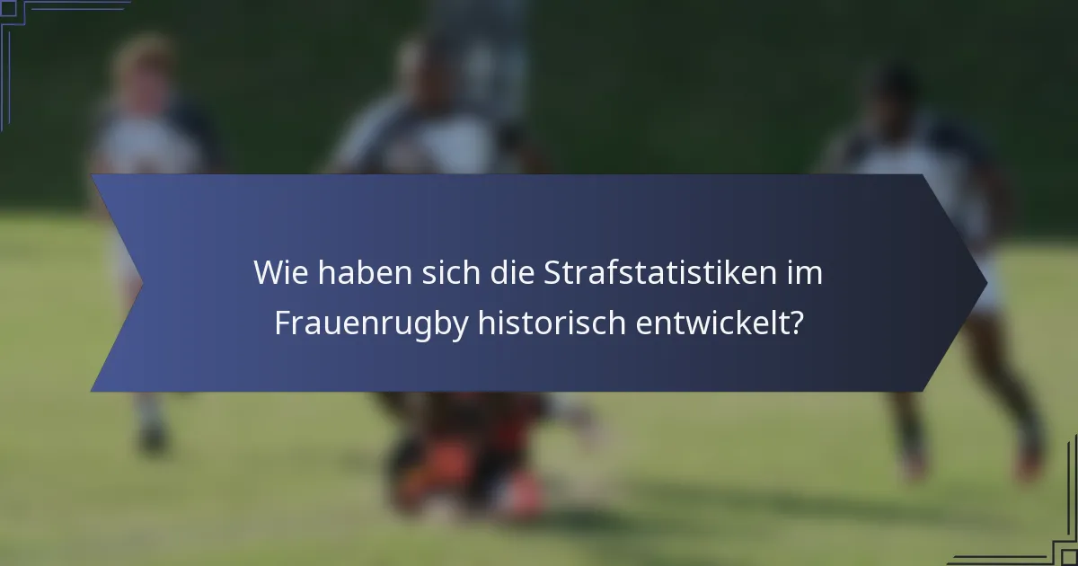 Wie haben sich die Strafstatistiken im Frauenrugby historisch entwickelt?